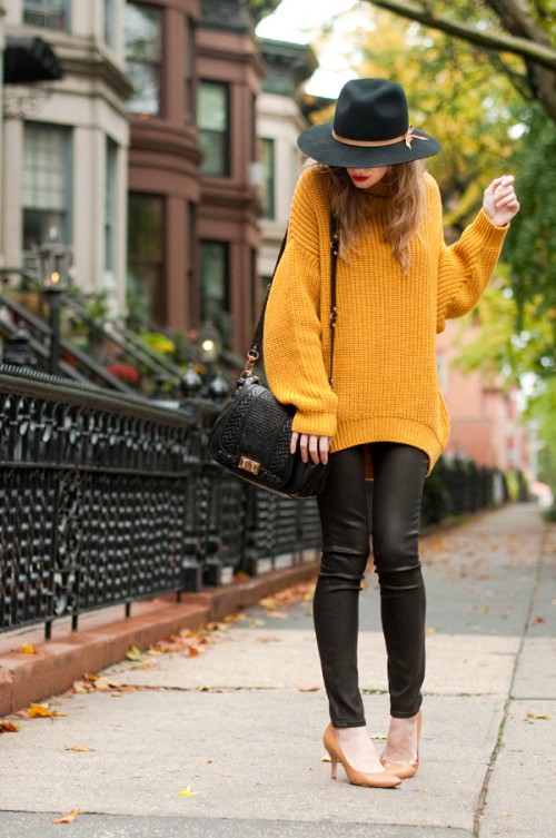 leggings oversized sweater