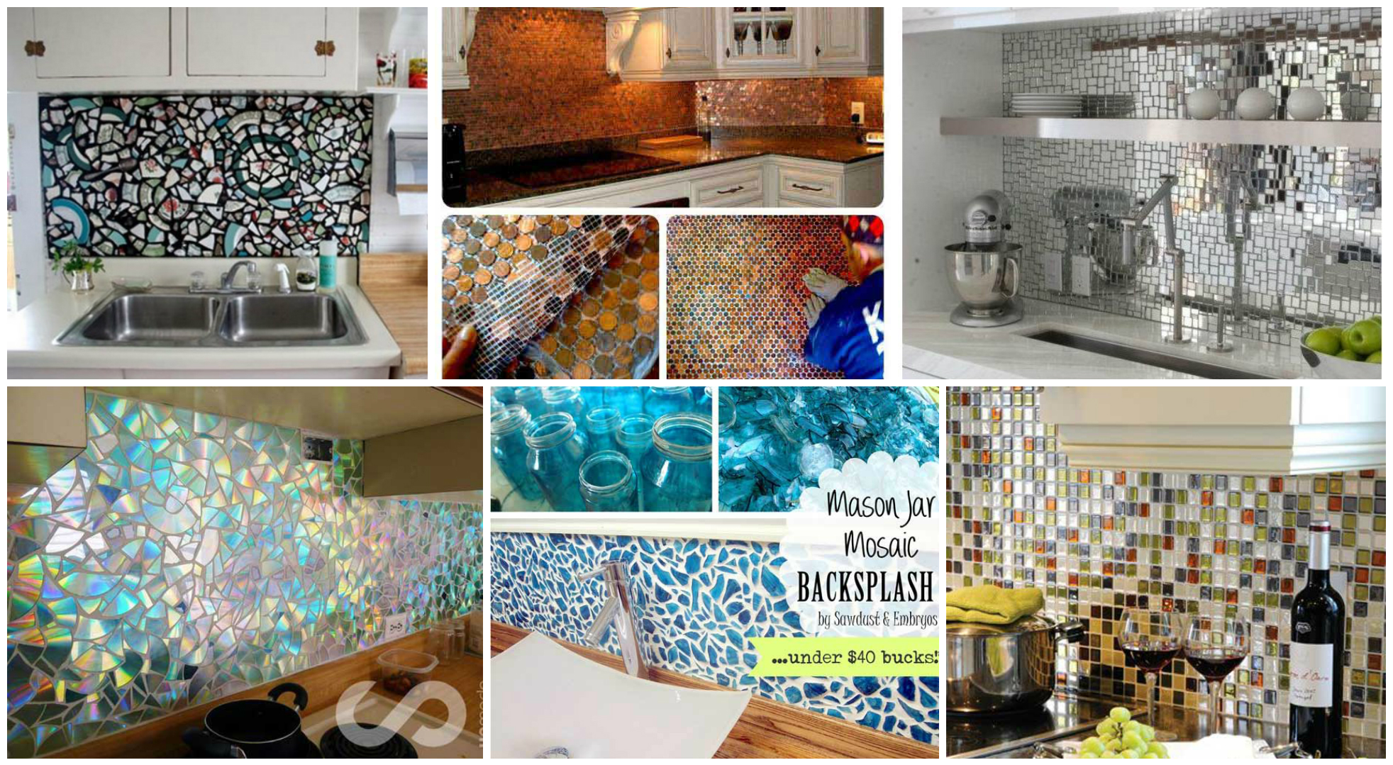 15 diy ideas how to make a fancy low cost kitchen backsplash