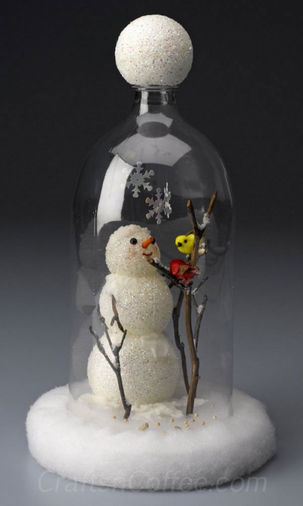 plastic bottles bottle repurpose soda diy resourceful snowman cloche via create