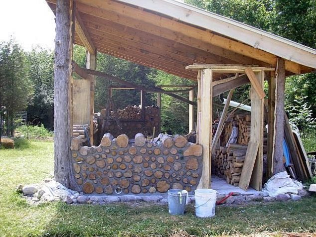 the creativity to build natural cord wood home in 13 images