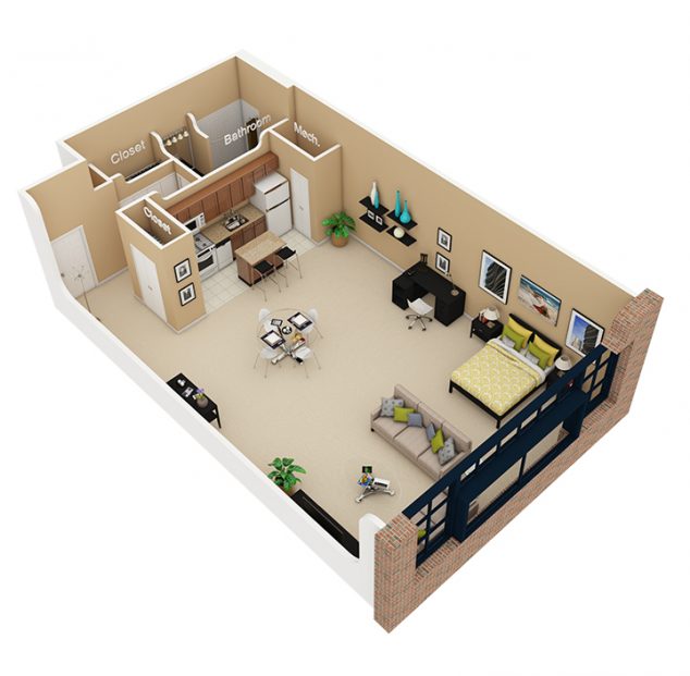 15 Studio Loft Apartment Floor Plans For Home Design