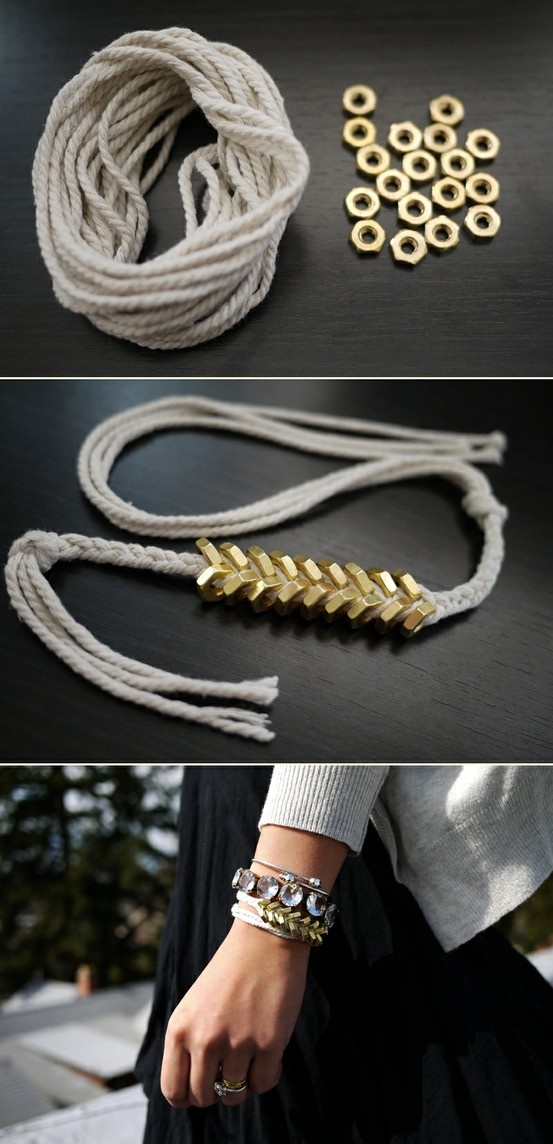 DIY Nut bracelet 16 Brilliant and Easy DIY Ideas