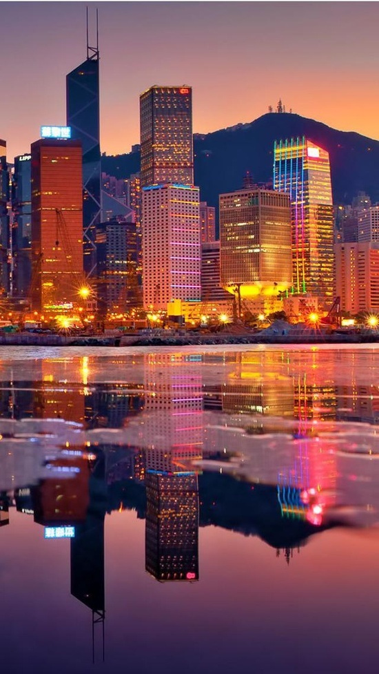 Outstanding Places Around the World Sunset Hong Kong Outstanding Places Around the World