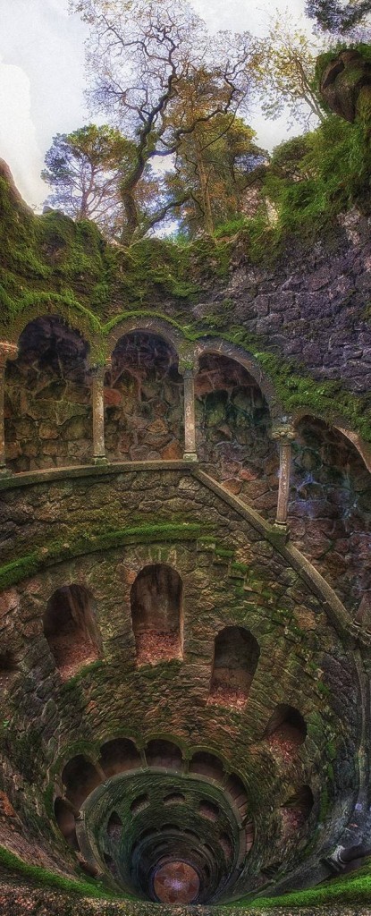 The Iniciatic Well Regaleira Estate Sintra Portugal 415x1024 Spectacular Places You Should Visit in Your Life