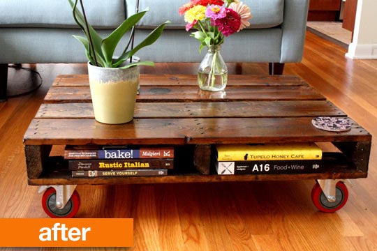 830olga3 Make a New Coffee Table from Old Wooden Pallets