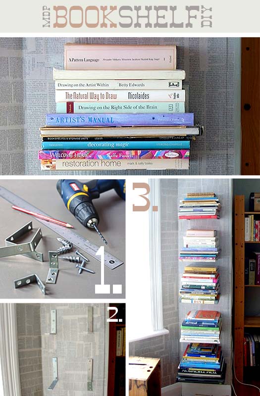 MDP DIY BooktoShelf Mount1 14 Fantastic DIY Ideas