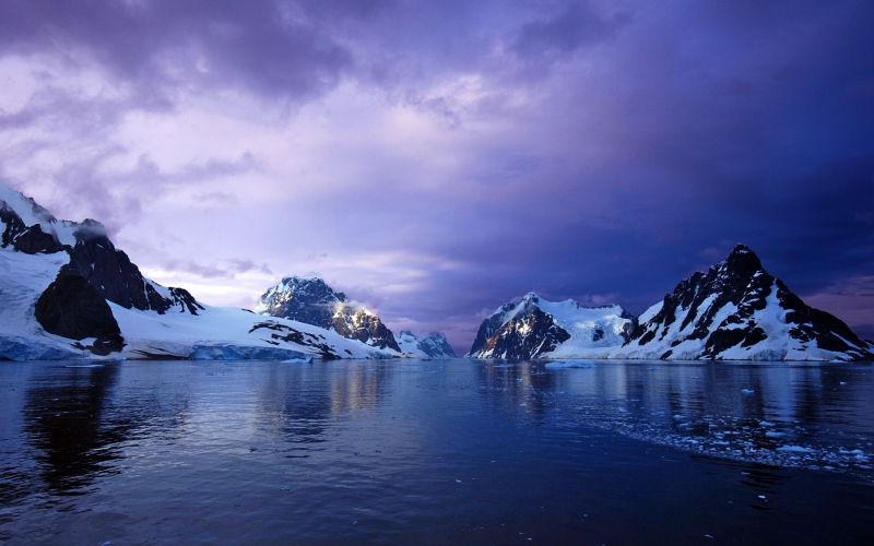 Purple Lemaire Channel Antarctica 20 Fantastic Nature & Landscape Wallpapers