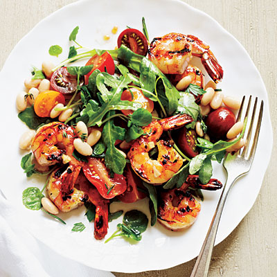 15 Healthy Salad Recipes 1208p25 herbed shrimp l 15 Healthy Salad Recipes