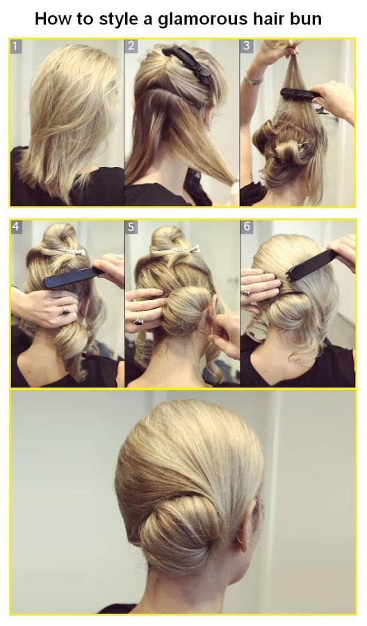 How+to+style+a+glamorous+hair+bun 15 Simple and Cute Hairstyle Tutorials 