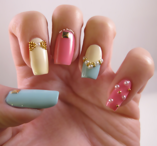 Pastel+color+skittles  15 Amazing Nail Art Ideas