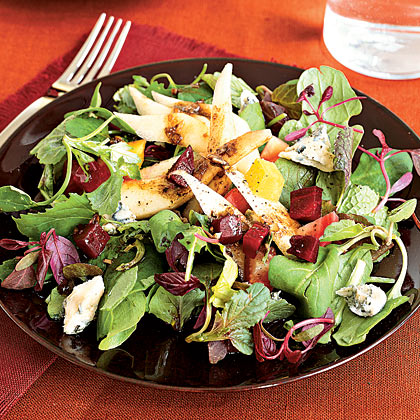 15 Healthy Salad Recipes pear beet gorgonzola green salad xl 15 Healthy Salad Recipes