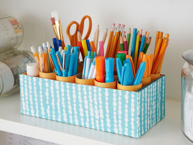 shoe box caddy 15 Interesting and Useful DIY Desk Organizers