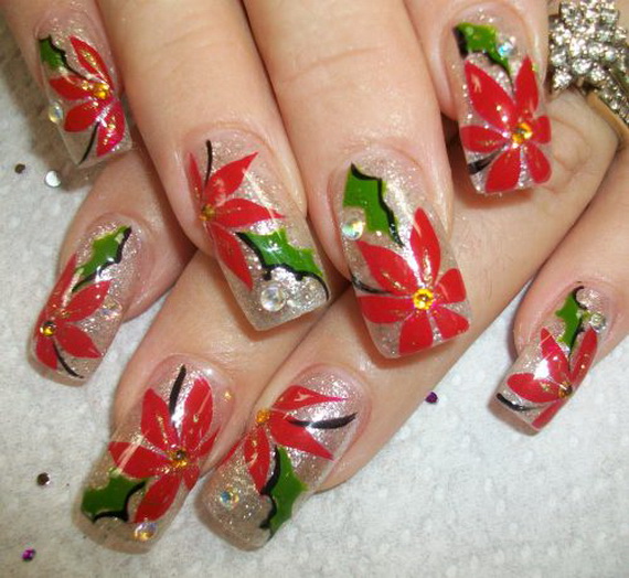 Best Cute Amazing Christmas Nail Art Designs Ideas Pictures 2013 14 17 Christmas Nail Art Design