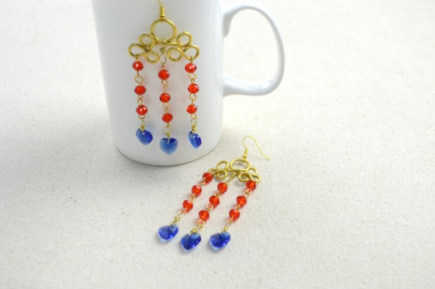 Diy chandelier earrings inspired by stunning wire wrap arts 634x422 Simple and Cute DIY Jewelry Ideas