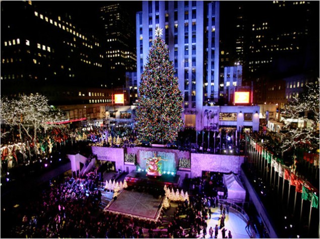 Rockefeller Center NYC Christmas Tree Lighting 634x475 Best Destinations for Christmas Travel