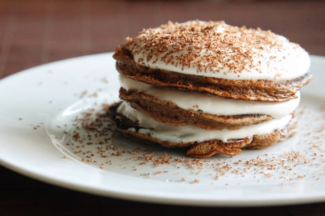 TLC tiramisu pancakes stacked 634x422 17 The Best and Delicious Pancake Recipes