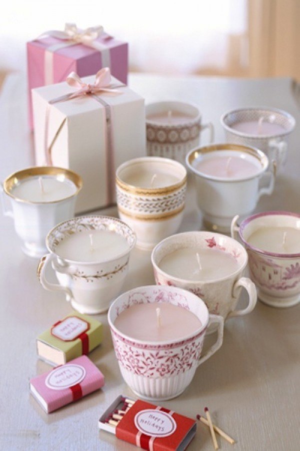 Vintage Tea Teacup Candles 6 e1361217937489 15 DIY Creative Christmas Gifts