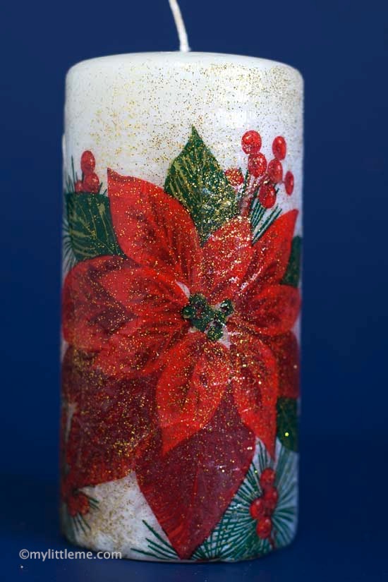 christmas candle decoupage gift craft 15 DIY Creative Christmas Gifts
