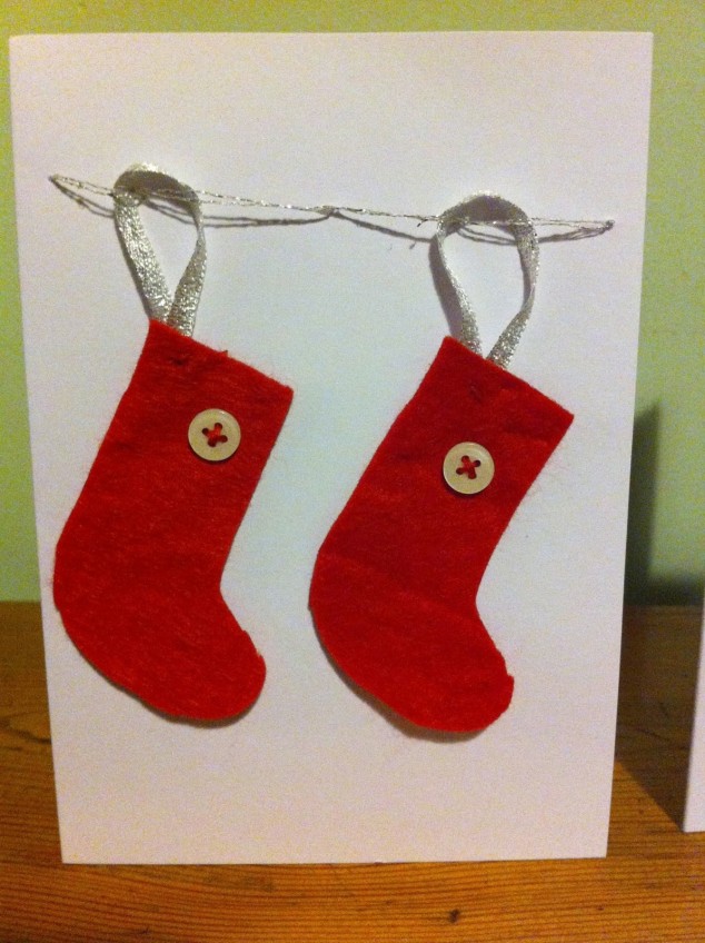 stocking+card 634x848 DIY Original Christmas Cards 