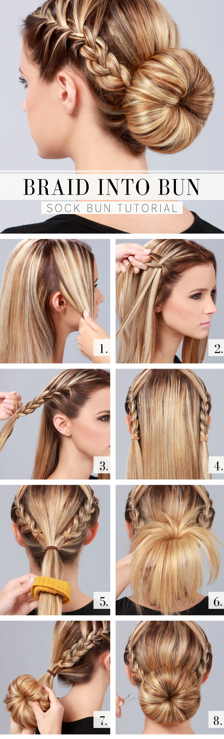 BraidedBun1 15 Lovely and Useful Hairstyle Tutorials