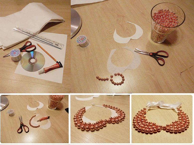 DIY Copper Pearl Collar 12 Useful DIY Fashion Ideas