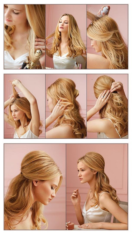 15 Simple and Cute Hairstyle Tutorials Half+Up Do+Hairstyle+Tutorial 15 Simple and Cute Hairstyle Tutorials