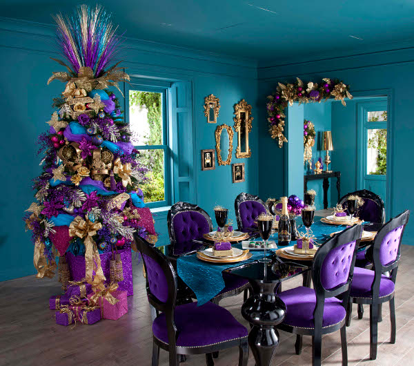 15 Creative & Beautiful Christmas Tree Decorating Ideas blu3 15 Creative & Beautiful Christmas Tree Decorating Ideas
