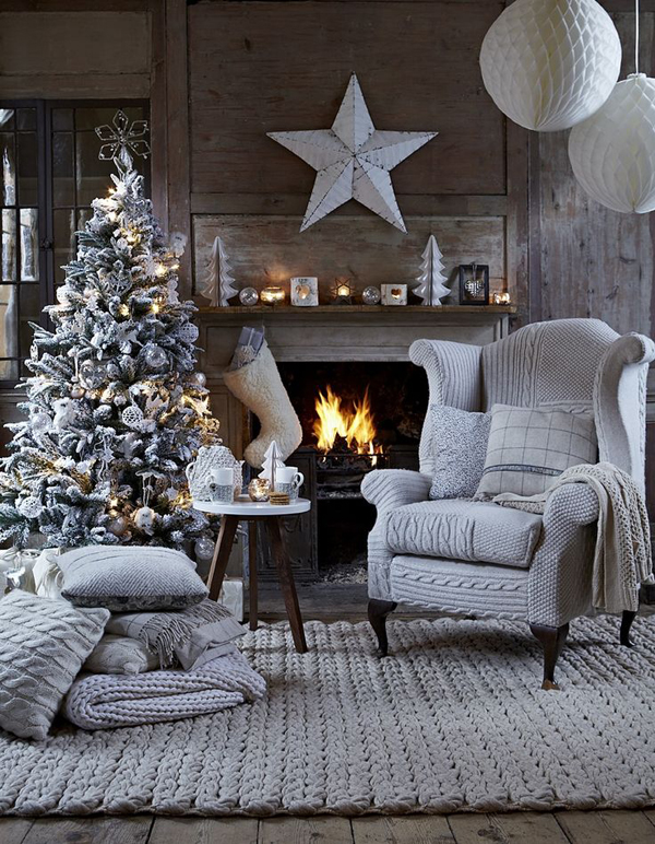 grey christmas decoratons Inspirational interior designs for Christmas