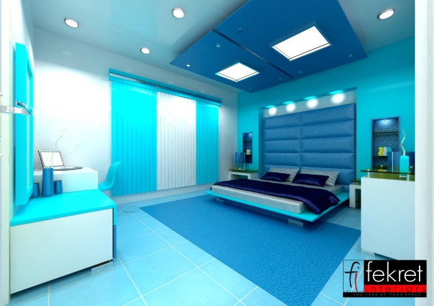 Impressive Bedroom Ceiling Designs That Will Leave You Without Words Awesome And Luxury Blue Theme For Bedroom Design With Cool Blue Bedroom Design Ideas 634x448 Impressive Bedroom Ceiling Designs That Will Leave You Without Words