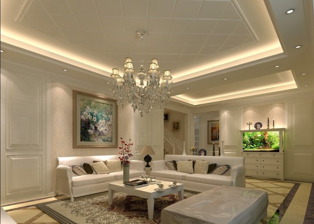 Modern Ceiling Designs For Living Room 38 634x452 16 Impressive Living Room Ceiling Designs You Need To See