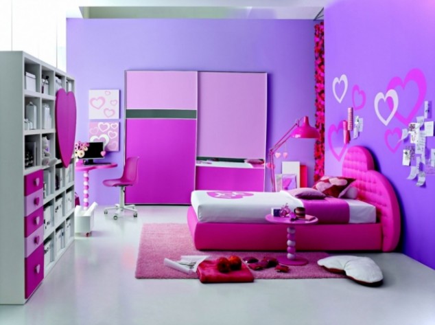 extraordinary bright toddler girls room decorating ideas 662x494 634x473 17 Awesome Purple Girls Bedroom Designs