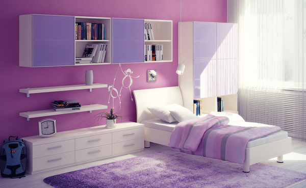 f9b9b4ad9e26f6a083c7fe2a72e3f05a 17 Awesome Purple Girls Bedroom Designs