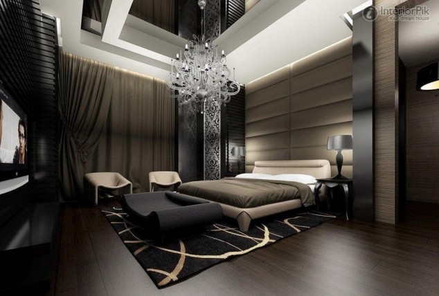 modern villa master bedroom ceiling decoration effect1 634x428 Impressive Bedroom Ceiling Designs That Will Leave You Without Words