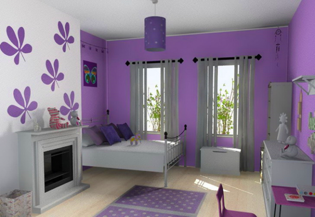 mwv 6 634x436 17 Awesome Purple Girls Bedroom Designs