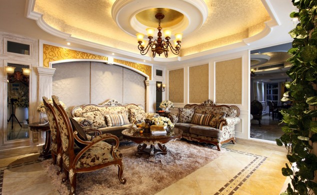 623610 0 9  634x391 Fascinating European Living Room Ceiling Design