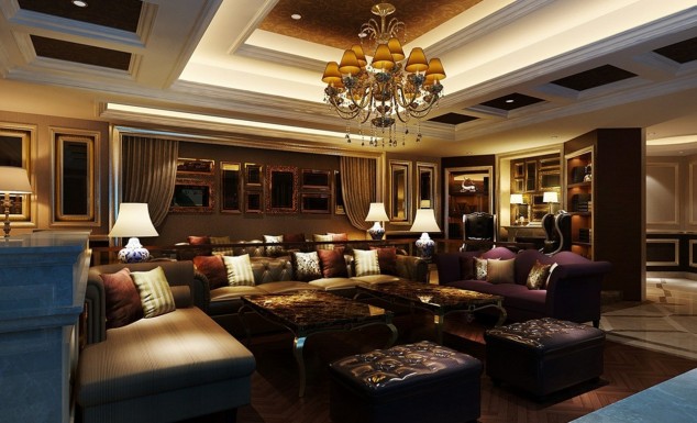 Luxurious Living Room Decorating Ideas Classic Interior Design 634x385 Fascinating European Living Room Ceiling Design