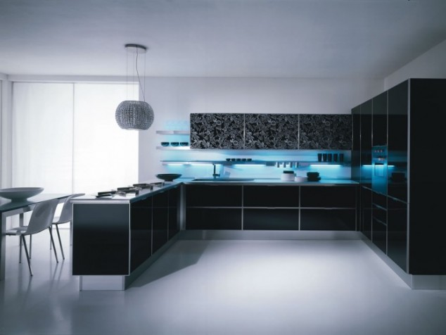 contemporary kitchens innovative italian kitchen inspiration with marvelous black colored cabinets lovely layout and cozy nuance irresistible modern contemporary kitchens ideas 696x522 634x476 15 Fascinating Modern Kitchen Designs That You Would Love to Copy