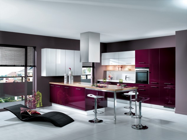 decoration ultramodern kitchen with blinds1 634x475 15 Fascinating Modern Kitchen Designs That You Would Love to Copy