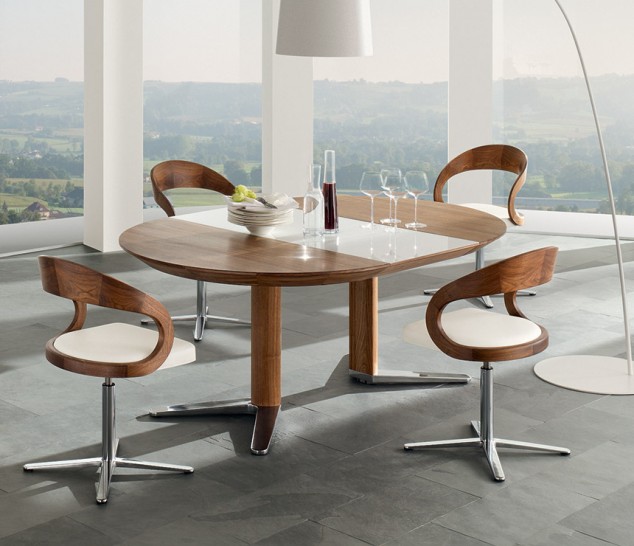 16 Stylish Dining Tables For Your Home oval walnut dining table girado md 634x546 16 Stylish Dining Tables For Your Home