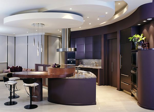 Stunningly Beautiful Purple Kitchen Designs dark purple kitchen Stunningly Beautiful Purple Kitchen Designs
