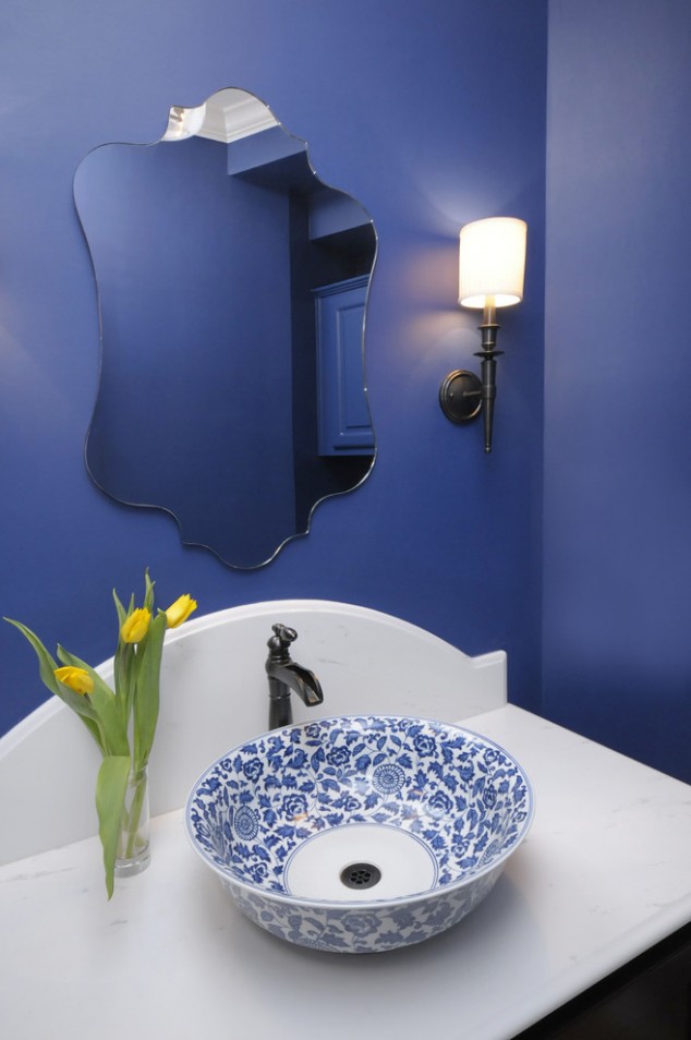 12 The Most Creative Bathroom Sink Designs Marvelous Blue Optic Sea Glass Lamp Decorating Ideas Gallery in Powder Room Traditional design ideas 634x954 12 The Most Creative Bathroom Sink Designs