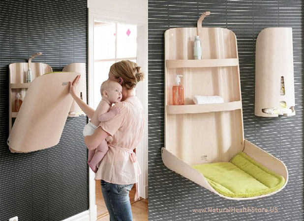 10380 easy wall mounted changing table 23 Creative And Brilliant Space Saving Ideas For Your Home