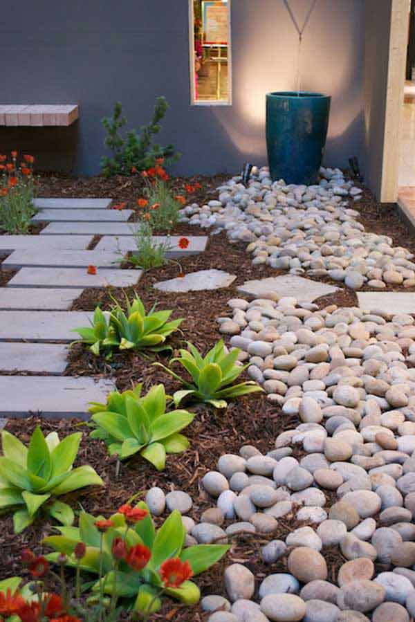 22 d1 20 Creative Ideas Adding River Rocks For A Beautifully Decorated Home
