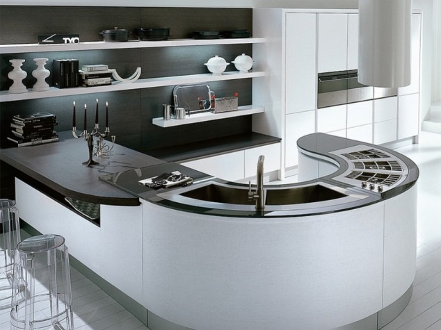curved kitchen island luxury ideas 1 on kitchen design ideas 1024x767 634x475 22 Outstanding Contemporary Kitchen Island Designs