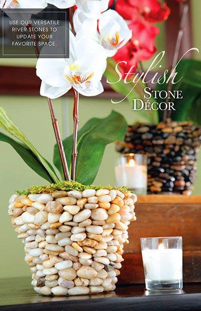 diy glastres ntymenes me votsala 5 20 Creative Ideas Adding River Rocks For A Beautifully Decorated Home