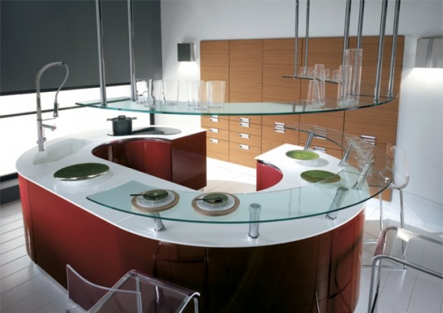 22 Outstanding Contemporary Kitchen Island Designs elem 421 634x449 22 Outstanding Contemporary Kitchen Island Designs