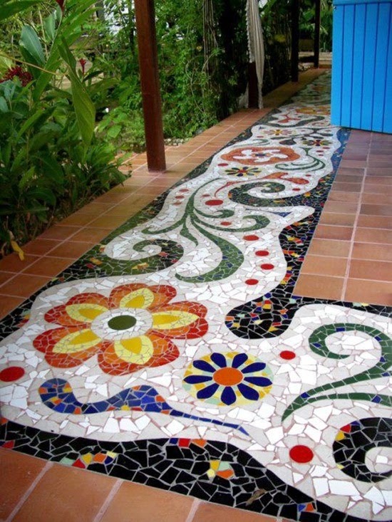mosaic ideas 18 16 Creative Floor Designs For Homes Indoor and Outdoor