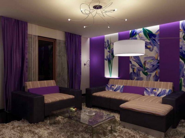 16 Stunning Purple Living Room Design Ideas 110 630x473 16 Stunning Purple Living Room Design Ideas