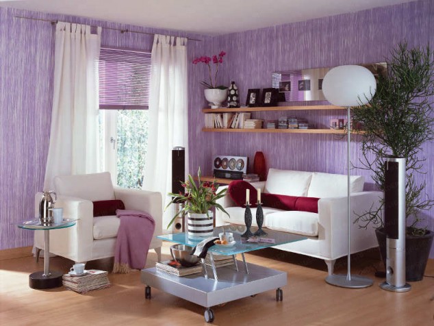 41 Wohnzimmer Lila 634x476 16 Stunning Purple Living Room Design Ideas