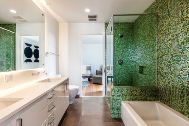 17 Fresh Green Bathroom Design Ideas For Your Private Heaven 4fe70 aurea Residence designrulz 006 634x423 17 Fresh Green Bathroom Design Ideas For Your Private Heaven